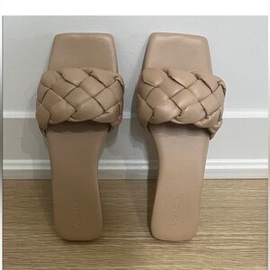 Brand New Open Edit Braided Tan Summer Sandal
